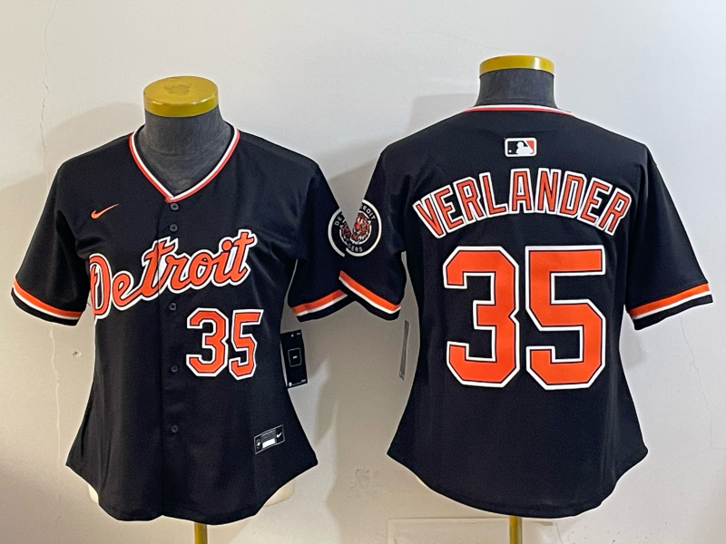 women Detroit Tigers #35 Verlander black Nike 2026 MLB Jersey 0414001